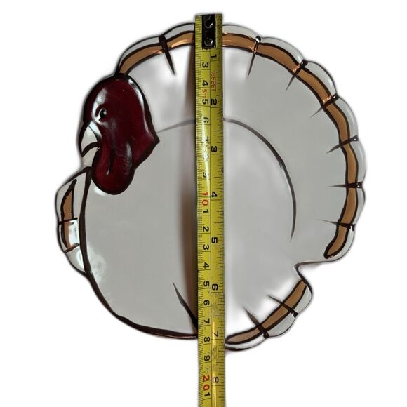 Pottery Barn Set of 2 Gobble Plates Thanksgiving 7 in Turkey Shaped Dessert Side - Picture 8 of 8